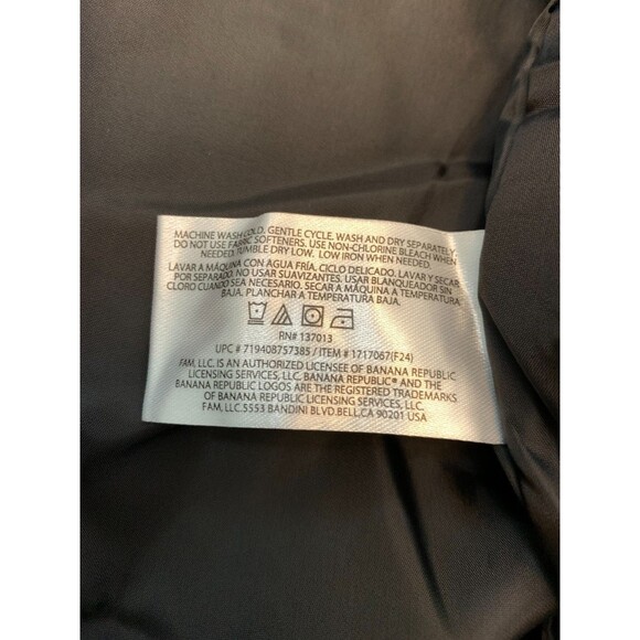 Banana Republic Jacket Mens 2XL Bomber Lightweight Repellent Black Preppy Zip Up - Picture 8 of 10